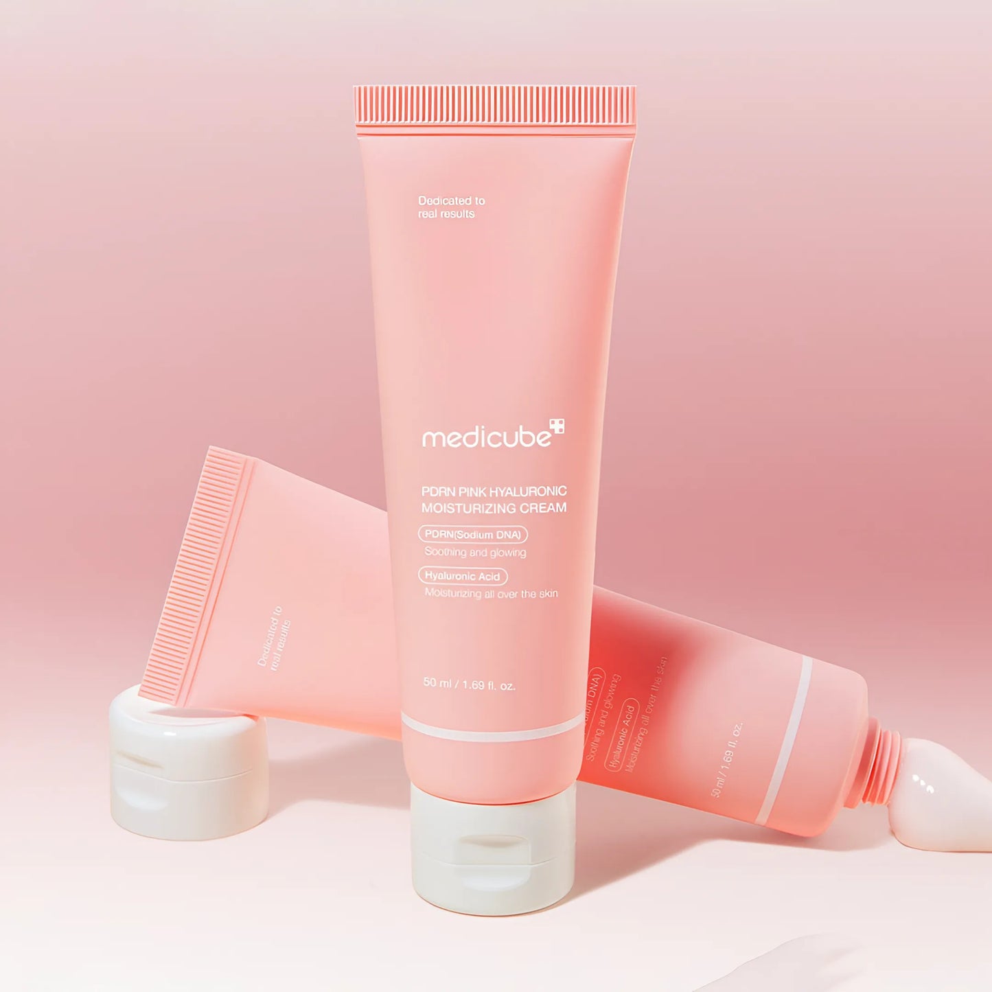 كريم مرطب بحمض الهيالورونيك الوردي من ميديكيوب PDRN - 50 مل