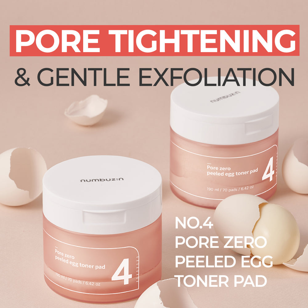 numbuzin - No. 4 Pore Zero Peeled Egg Toner Pad