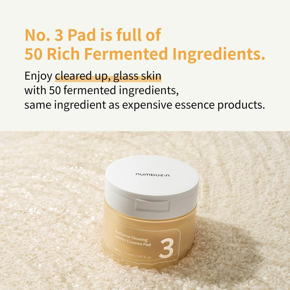 Numbuzin No.3 Radiance Glowing Jumbo Essence Pad
