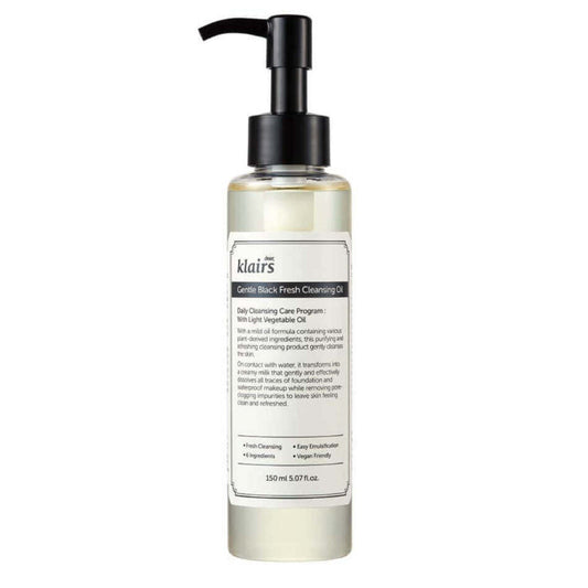 Dear, Klairs – Gentle Black Fresh Cleansing Oil – 150ml