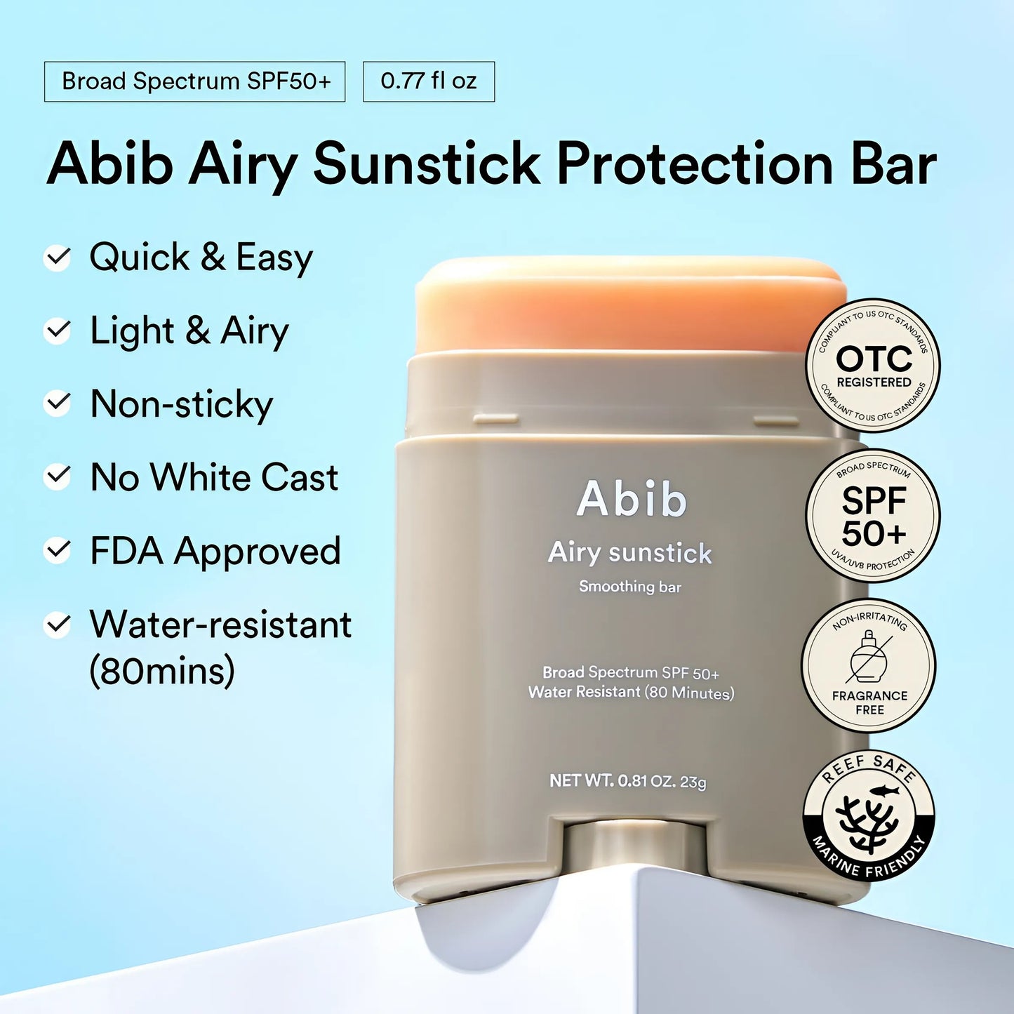 Abib Airy Sunstick Smoothing Bar SPF50+ – 23g