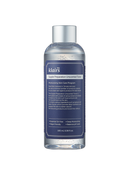 Dear, Klairs – Supple Preparation Unscented Toner – 180ml